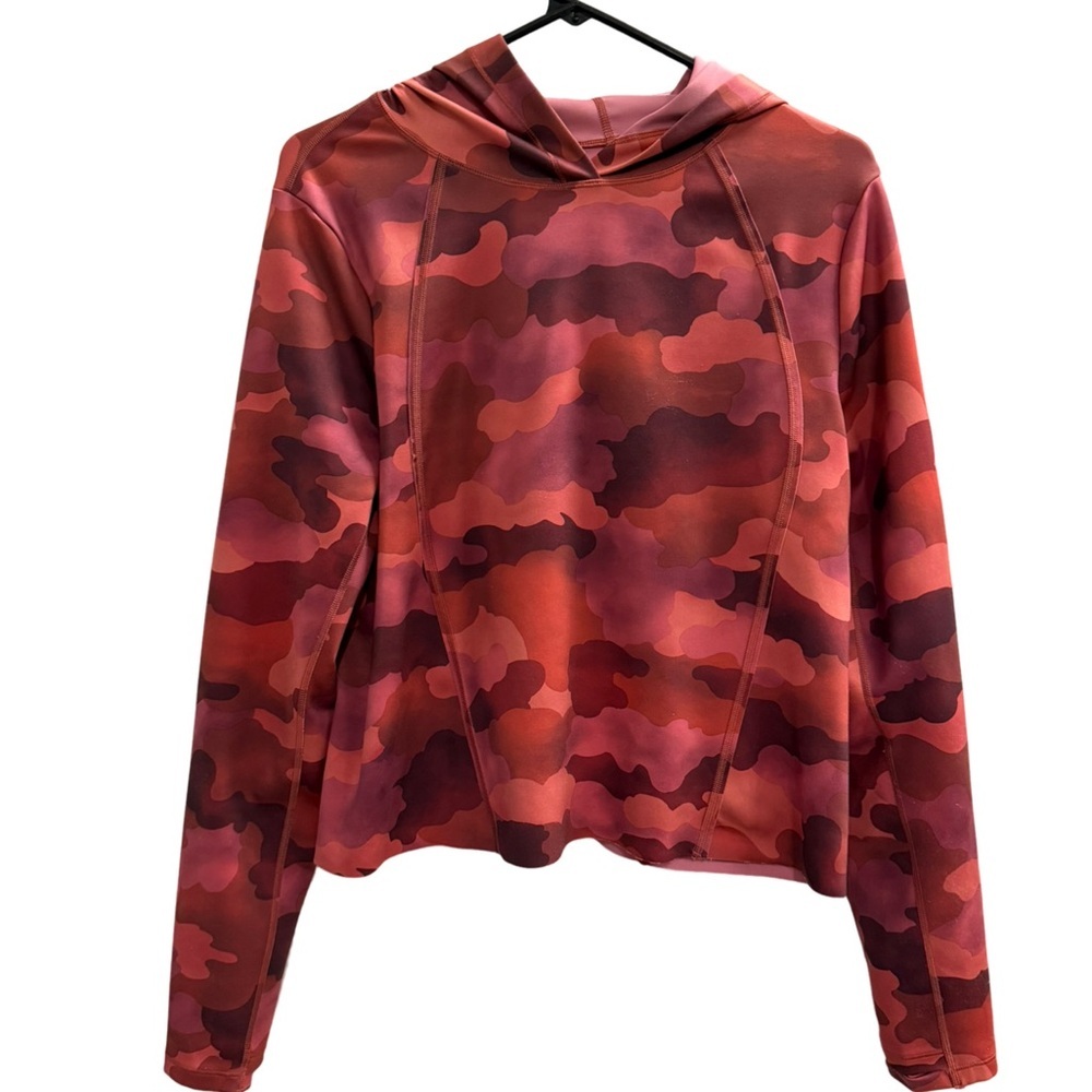 ATHLETA Red Camo Pinnacle Hoodie Size Medium - Picture 2 of 11